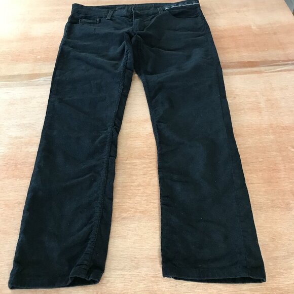 Zadig & Voltaire Peace Corduroy Jeans Men 40 34x26 Black Low Rise Stretch 16235